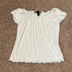 Forever 21. Off the shoulder white shirt. Size L